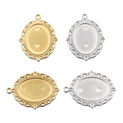 Stainless Steel Pendant Setting, 304 Stainless Steel, Vacuum Ion Plating, DIY, more colors for choice, Outer diameter:29X39mm,Inner diameter:18X25mm, 10PCs/Bag, Sold By Bag