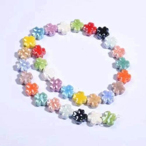 Porcelain Jewelry Beads, Grass, DIY, more colors for choice, 12mm, 100PCs/Bag, Sold By Bag