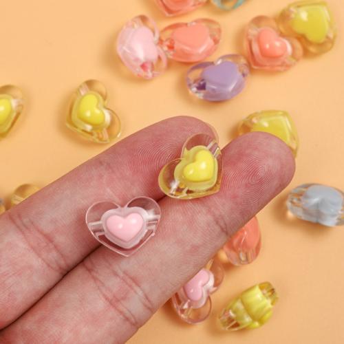 Acrylic Beads, Heart, DIY & different size for choice, more colors for choice, 100PCs/Bag, Sold By Bag