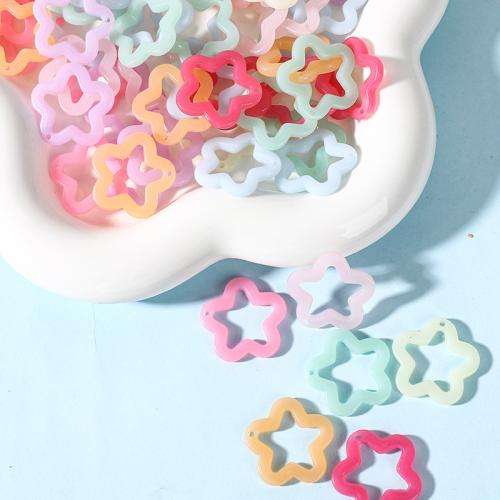 Acrylic Pendants, Star, DIY, more colors for choice, 30x30mm, 100PCs/Bag, Sold By Bag