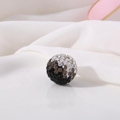 Rhinestone Clay Pave Beads, DIY & with rhinestone, more colors for choice, 16mm, 20PCs/Bag, Sold By Bag