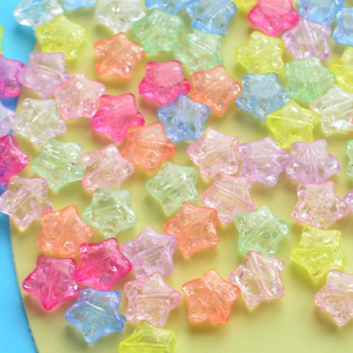 Acrylic Jewelry Beads, Star, DIY, more colors for choice, 10.60x4.80mm, Hole:Approx 1.6mm, Approx 1519PCs/Bag, Sold By Bag