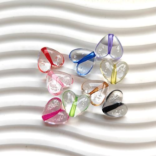 Transparent Acrylic Beads, Heart, DIY, more colors for choice, 17.70x15.60x8mm, Hole:Approx 2.5mm, Approx 386PCs/Bag, Sold By Bag