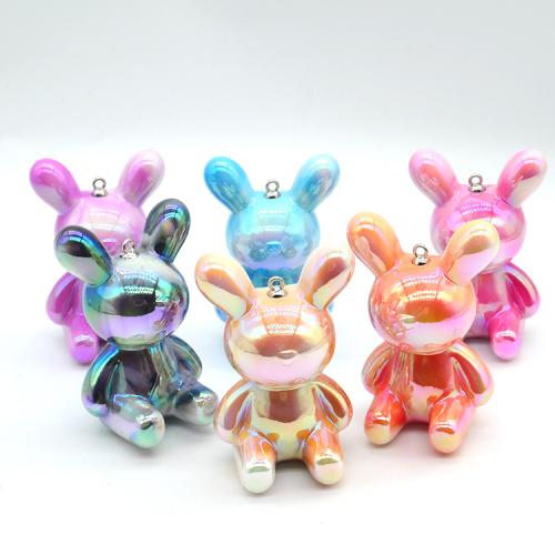 Acrylic Pendants, Rabbit, DIY, more colors for choice, 52.30x31.70x32.70mm, Sold By PC