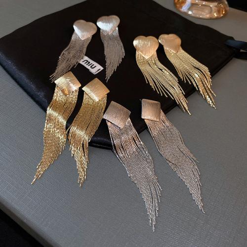 Fashion Fringe Earrings, Brass, plated, fashion jewelry & different styles for choice & for woman, more colors for choice, Sold By Pair