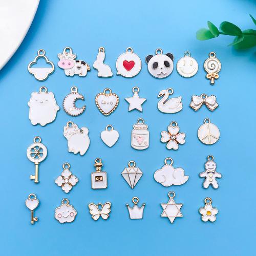 Tibetan Style Enamel Pendants, plated, DIY, more colors for choice, 100PCs/Bag, Sold By Bag