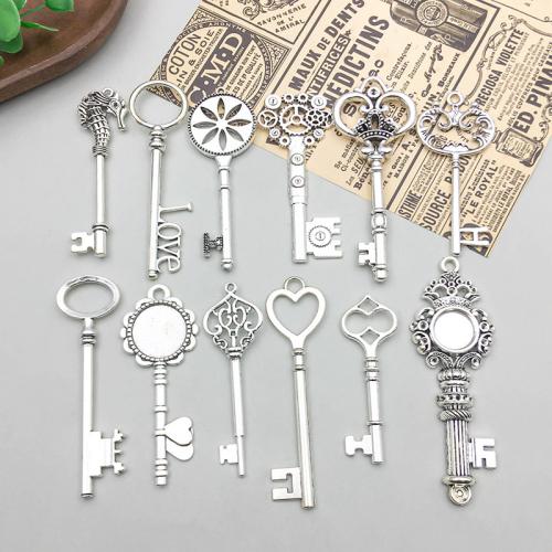 Tibetan Style Key Pendants, plated, DIY, more colors for choice, Sold By PC