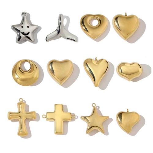 Stainless Steel Pendants, 304 Stainless Steel, plated, DIY, more colors for choice, 3PCs/Bag, Sold By Bag