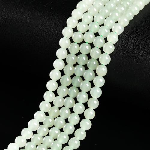 Perles en jade, Hetian Jade, Rond, poli, naturel & DIY, plus de couleurs à choisir, 6mm, Environ 60PC/brin, Vendu par brin