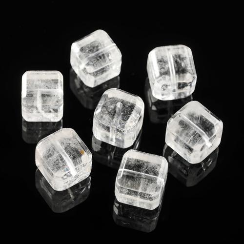 Natural Clear Quartz Beads, Square, DIY, beads length 8-10mm, Sold By PC