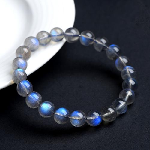 Moonstone Bracelet, Round, natural & Unisex & different size for choice, more colors for choice, Sold By PC