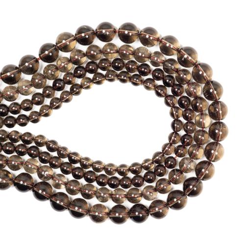 Natural Smoky Quartz Beads, Round, DIY & different size for choice, tan, Sold By Strand