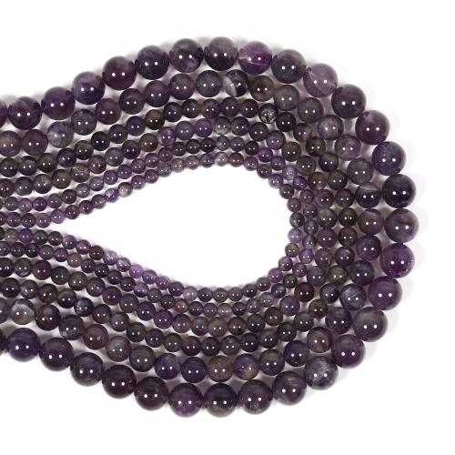 Natural Amethyst Beads, Round, DIY & different size for choice, purple, Sold By Strand