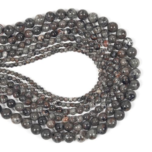 Gemstone Jewelry Beads, Flame Stone, Round, DIY & different size for choice, dark grey, Sold By Strand