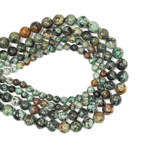 Turquoise Beads, African Turquoise, Round, DIY & different size for choice, mixed colors, Sold By Strand