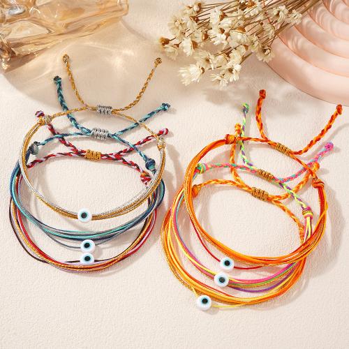 Mal pulsera ojo, Perlas plásticas, con resina, Esférico, diferentes estilos para la opción & para mujer & esmalte, más colores para la opción, Vendido por UD