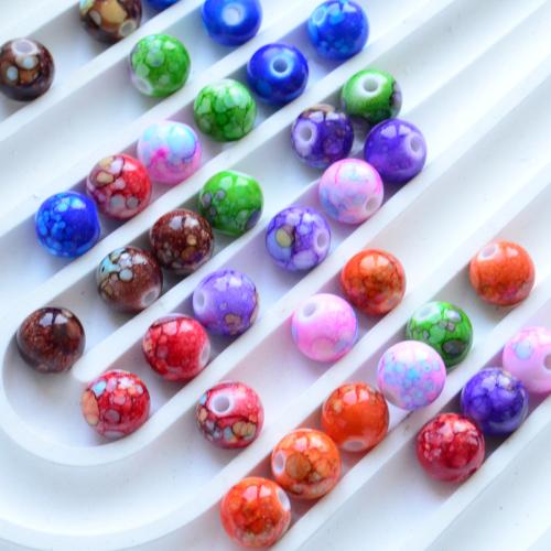 Acrylic Jewelry Beads, Round, DIY, more colors for choice, 8mm, Hole:Approx 1.8mm, Approx 1740PCs/Bag, Sold By Bag