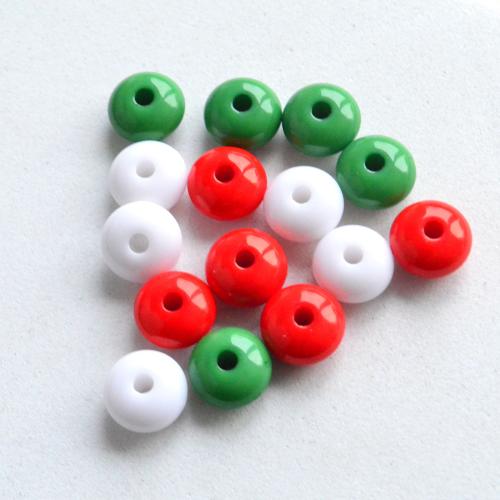 Volltonfarbe Acryl Perlen, Herz, DIY, keine, 8x5mm, Bohrung:ca. 1.8mm, ca. 2800PCs/Tasche, verkauft von Tasche