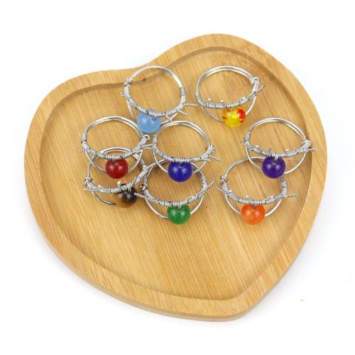 Natural Gemstone Finger Ring, Tibetan Style, with Natural Stone, plated, fashion jewelry & different materials for choice, more colors for choice, nickel, lead & cadmium free, Sold By PC