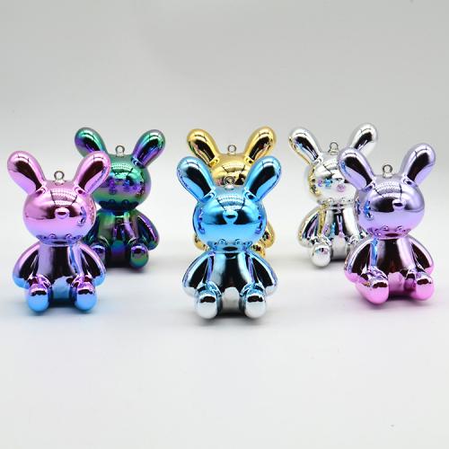 Acrylic Pendants, ABS Plastic Pearl, Rabbit, DIY, more colors for choice, 52.20x31.70x32.70mm, Sold By PC