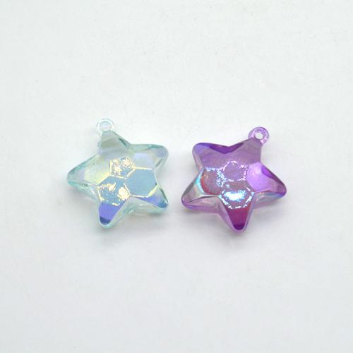 Acrylic Pendants, Star, DIY, more colors for choice, 38x16.30mm, Hole:Approx 3.3mm, 100PCs/Bag, Sold By Bag