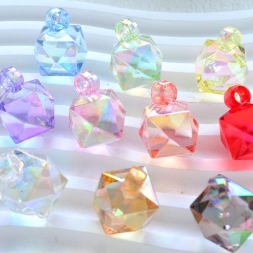 Plated Acrylic Beads, DIY, more colors for choice, 21x15.90x15.90mm, Hole:Approx 3.5mm, 100PCs/Bag, Sold By Bag