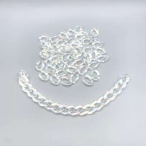 Acrylic Linking Ring, DIY, white, 23.80x17.40x4.50mm, 100PCs/Bag, Sold By Bag