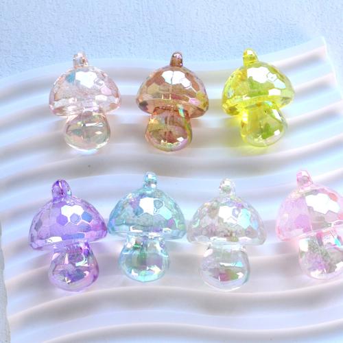 Acrylic Pendants, mushroom, DIY, more colors for choice, 35x24.40x25mm, Hole:Approx 2.9mm, 100PCs/Bag, Sold By Bag