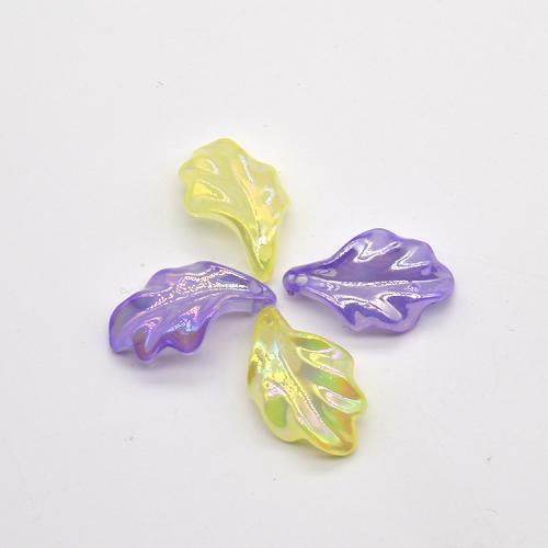 Acrylic Pendants, Leaf, DIY, more colors for choice, 24x15x5.40mm, 100PCs/Bag, Sold By Bag