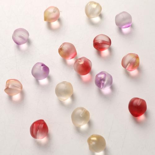 Perlmuttartige Glasperlen, Glas, Pfirsich, DIY, keine, 12x12mm, 100PCs/Tasche, verkauft von Tasche