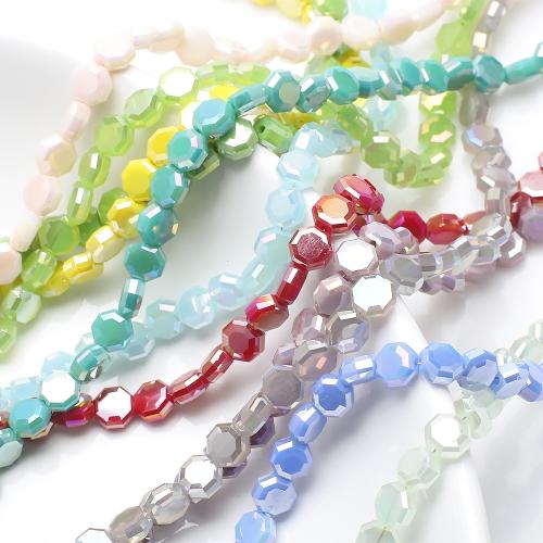 Fashion Glass Beads, Octagon, DIY, more colors for choice, 8x8mm, 50PCs/Strand, Sold By Strand