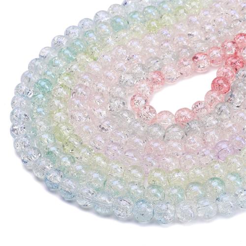 Crackle Glass Beads, Round, DIY, more colors for choice, 10mm, 20PCs/Bag, Sold By Bag