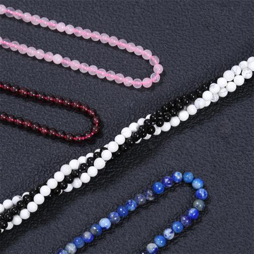 Gemstone Jewelry Beads, Natural Stone, Round, DIY & different materials for choice, more colors for choice, nickel, lead & cadmium free, 3mm, Approx 135PCs/Strand, Sold By Strand