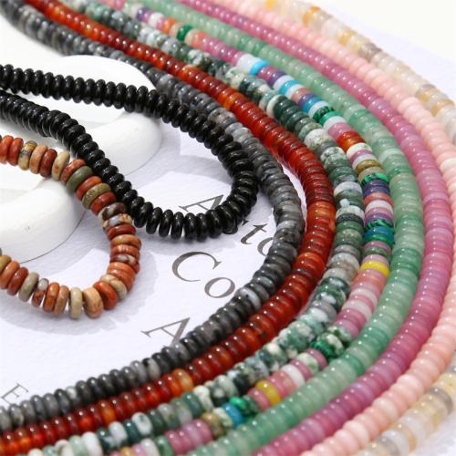 Gemstone Jewelry Beads, Natural Stone, Round, DIY & different materials for choice, more colors for choice, nickel, lead & cadmium free, 2x6mm, Approx 168PCs/Strand, Sold By Strand