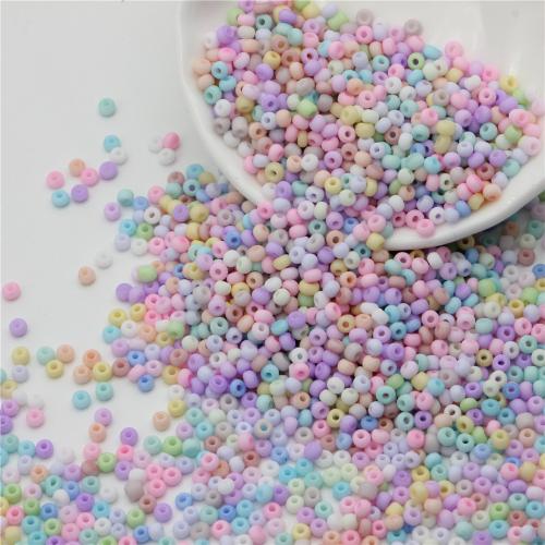 Frosted Glass Seed Beads, Seedbead, Round, DIY & different size for choice, more colors for choice, nickel, lead & cadmium free, Sold By Bag