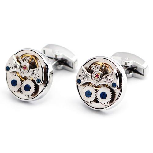 Brass Cufflinks, plated, punk style & Unisex, 20mm, Sold By Pair