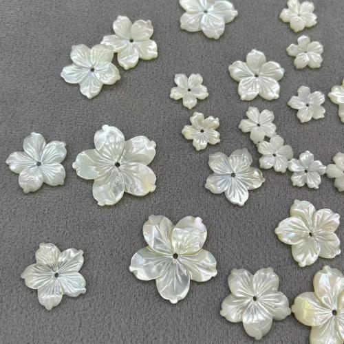 White Lip Shell Beads, Flower, DIY & different size for choice, more colors for choice, Sold By Bag