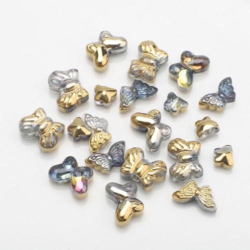 Fashion Glass Beads, Butterfly, DIY, more colors for choice, Approx 20PCs/Bag, Sold By Bag