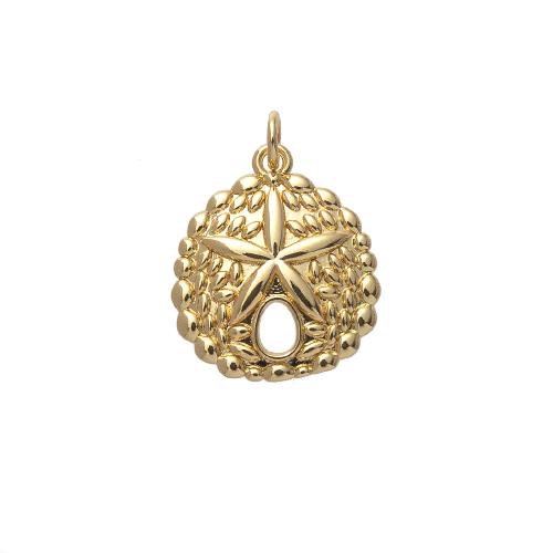 Brass Jewelry Pendants, Starfish, gold color plated, DIY, nickel, lead & cadmium free, 17x3x23mm, Sold By PC