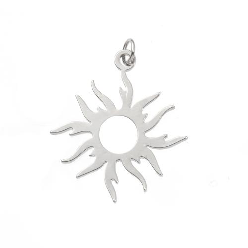 Messing Schmuck Anhänger, Sonne, plattiert, DIY, keine, frei von Nickel, Blei & Kadmium, 25x1.50x32mm, verkauft von PC