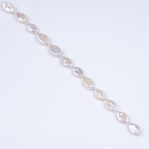 Natural Freshwater Pearl Loose Beads, Horse Eye, DIY, white, about:7-9mm, Sold Per Approx 18 cm Strand