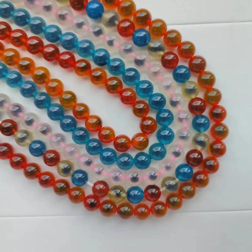 Agate Beads, Round, DIY, more colors for choice, 8mm, Sold Per Approx 38 cm Strand