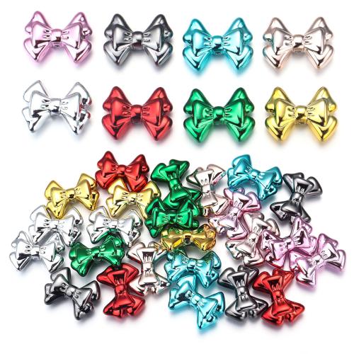 Plated Acrylic Beads, Bowknot, colorful plated, DIY, more colors for choice, 22x29x10mm, Hole:Approx 2.4mm, Approx 100PCs/Bag, Sold By Bag