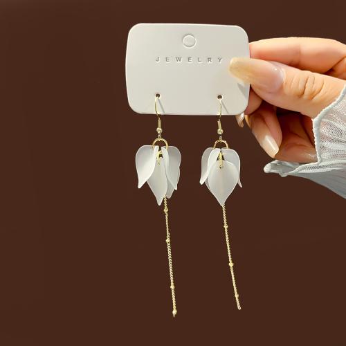 alliage de zinc Boucle d'oreille goutte, avec résine, Placage, styles différents pour le choix & pour femme, earring length 25-120mm, Vendu par paire