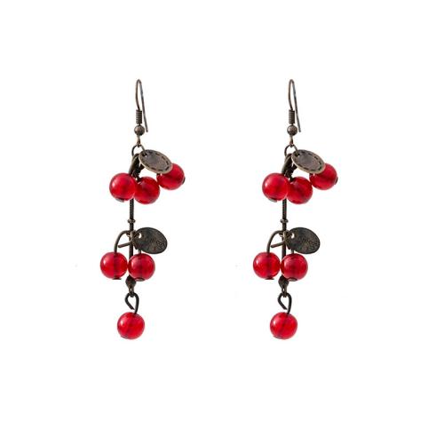 résine Boucle d'oreille goutte, avec alliage de zinc, Placage, Vintage & styles différents pour le choix & pour femme, earring length 60-80mm, Vendu par paire