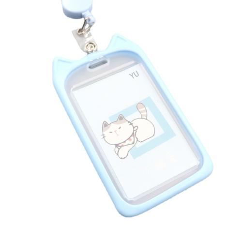 Lanyard card Holder, Plastic, portable & Unisex, more colors for choice, 85x54mm, Sold By PC