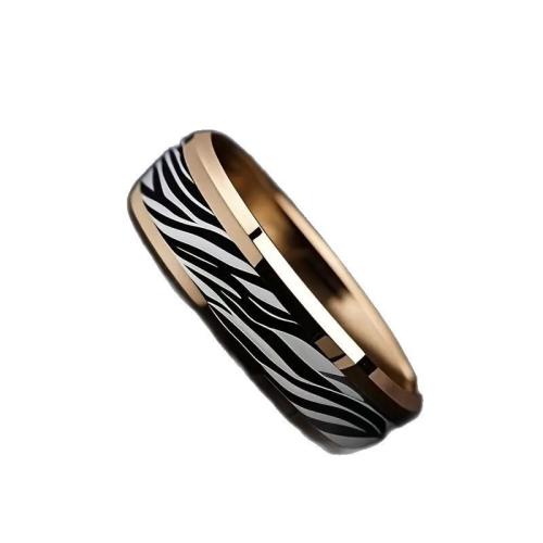 Bague en acier inoxydable, 201 acier inoxydable, Placage, unisexe & normes différentes pour le choix & autocollant époxyde, doré, Vendu par PC