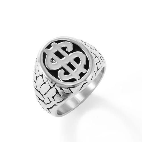 Edelstahl Ringe, 304 Edelstahl, poliert, verschiedene Größen vorhanden & für den Menschen & Emaille, originale Farbe, verkauft von PC