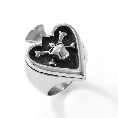 Stainless Steel Finger Ring, 304 Stainless Steel, polished, fashion jewelry & different size for choice & for man, original color, Sold By PC