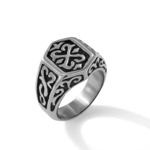 Stainless Steel Finger Ring, 304 Stainless Steel, polished, fashion jewelry & different size for choice & for man, original color, Sold By PC